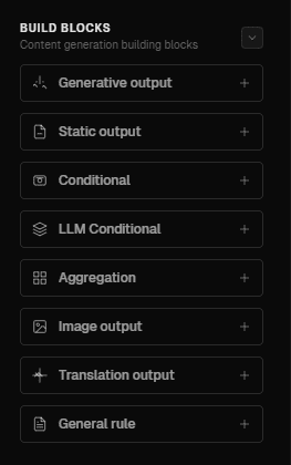 Workflow block library and layout composition