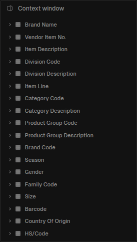 Workflow context window and shared rules