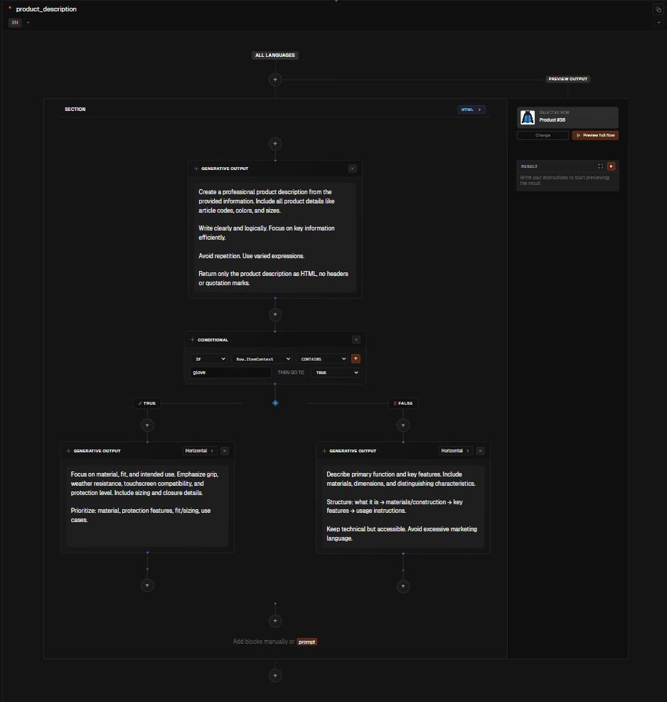 Workflow builder with reusable blocks